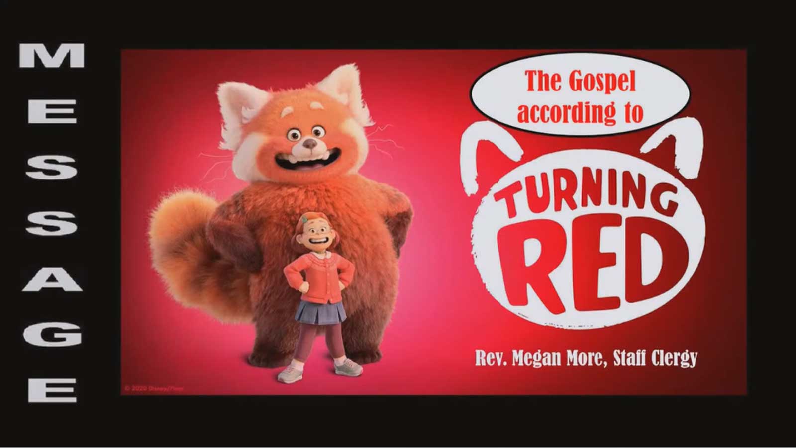 The Gospel According to: Seeing Red - Rev. Megan More - August 20, 2023