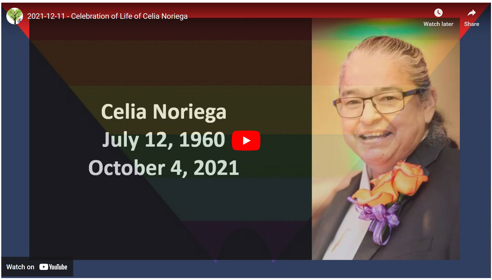 Celebrating the Life of Celia Noriega - December 11, 2021