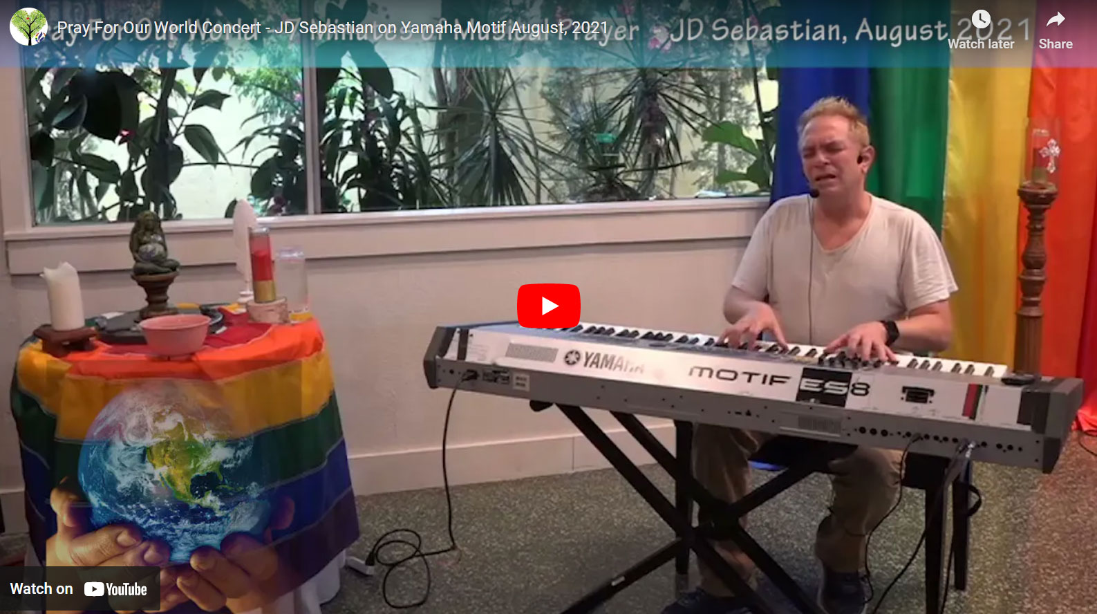 Pray For Our World Concert – JD Sebastian on the Yamaha Motif (Musical Keyboard) - August 2021